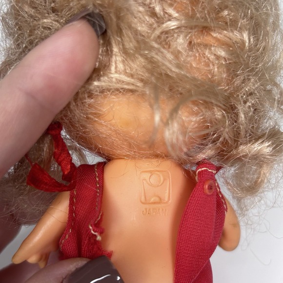 VINTAGE HASADA CUTE GIRL DOLL MADE IN JAPAN Mini Doll 5" With Dress - Picture 7 of 7